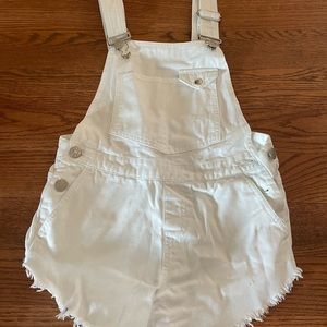 BDG urban outfitters white short overalls